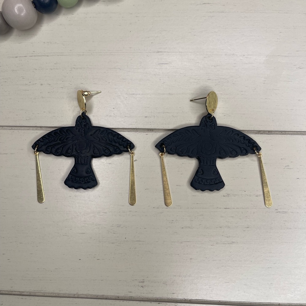 Handmade Clay Boho Creative Bird Earrings
